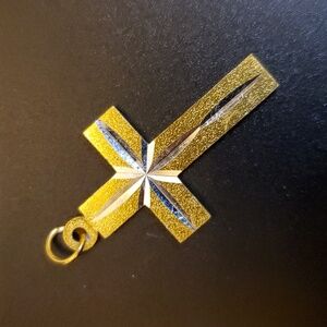 2/$10 - Gold Plated Cross Charm for Chain.